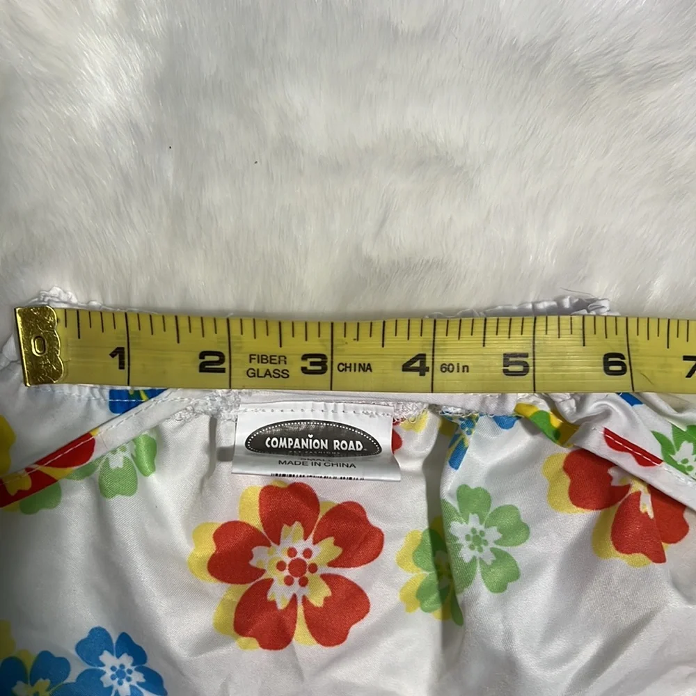 Dog Hawaiian Floral Print Summer Surf Swim Shorts S